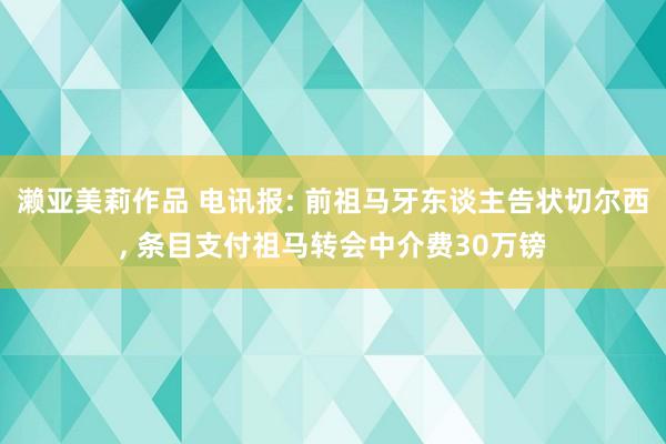 濑亚美莉作品 电讯报: 前祖马牙东谈主告状切尔西， 条目支付祖马转会中介费30万镑