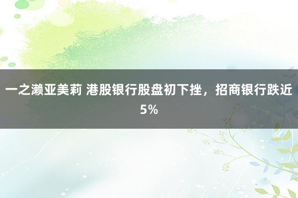 一之濑亚美莉 港股银行股盘初下挫，招商银行跌近5%