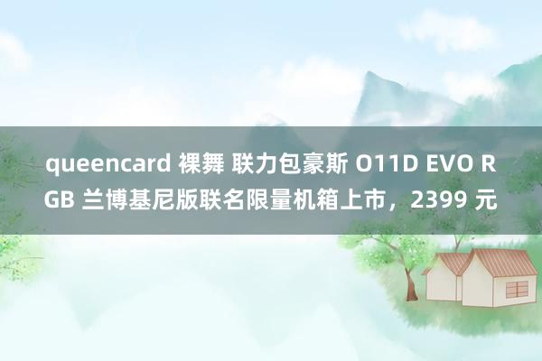 queencard 裸舞 联力包豪斯 O11D EVO RGB 兰博基尼版联名限量机箱上市，2399 元