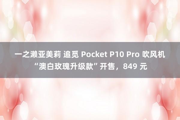 一之濑亚美莉 追觅 Pocket P10 Pro 吹风机“澳白玫瑰升级款”开售，849 元