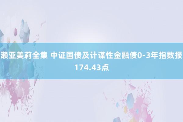 濑亚美莉全集 中证国债及计谋性金融债0-3年指数报174.43点