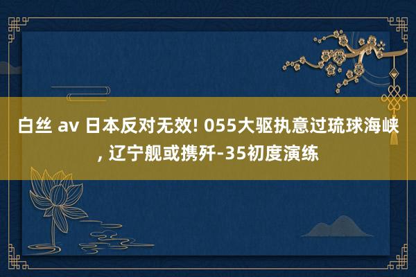 白丝 av 日本反对无效! 055大驱执意过琉球海峡， 辽宁舰或携歼-35初度演练