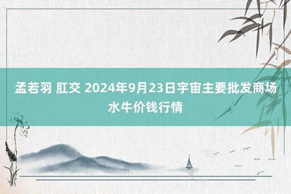 孟若羽 肛交 2024年9月23日宇宙主要批发商场水牛价钱行情