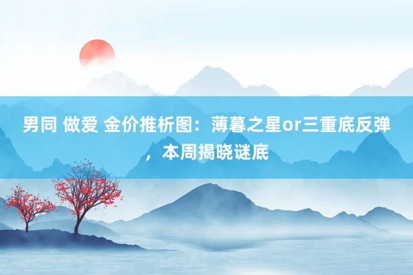 男同 做爱 金价推析图：薄暮之星or三重底反弹，本周揭晓谜底