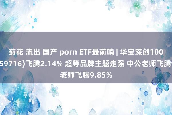 菊花 流出 国产 porn ETF最前哨 | 华宝深创100ETF(159716)飞腾2.14% 超等品牌主题走强 中公老师飞腾9.85%