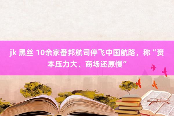 jk 黑丝 10余家番邦航司停飞中国航路，称“资本压力大、商场还原慢”