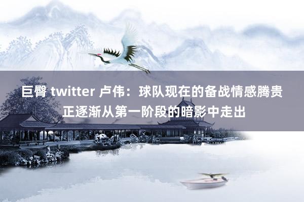 巨臀 twitter 卢伟：球队现在的备战情感腾贵 正逐渐从第一阶段的暗影中走出