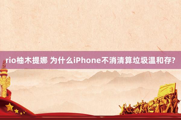 rio柚木提娜 为什么iPhone不消清算垃圾温和存?