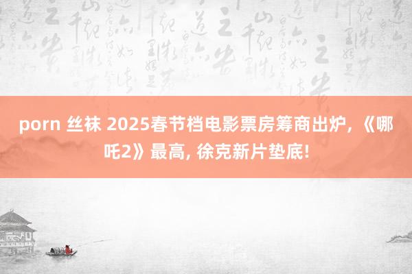 porn 丝袜 2025春节档电影票房筹商出炉， 《哪吒2》最高， 徐克新片垫底!