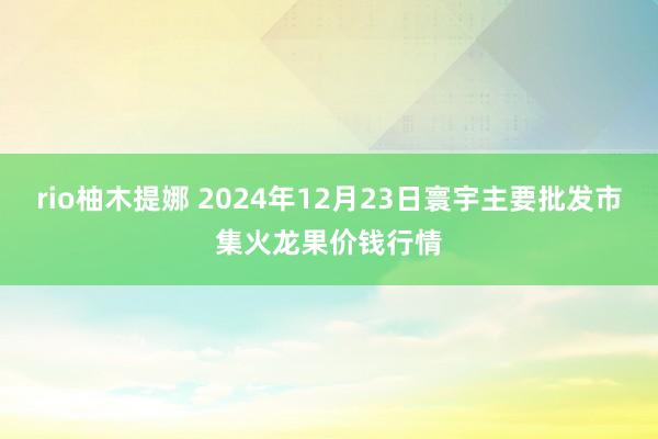 rio柚木提娜 2024年12月23日寰宇主要批发市集火龙果价钱行情