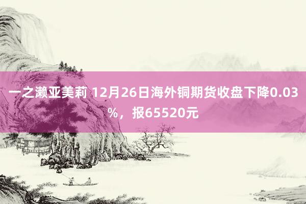 一之濑亚美莉 12月26日海外铜期货收盘下降0.03%，报65520元