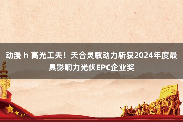 动漫 h 高光工夫！天合灵敏动力斩获2024年度最具影响力光伏EPC企业奖