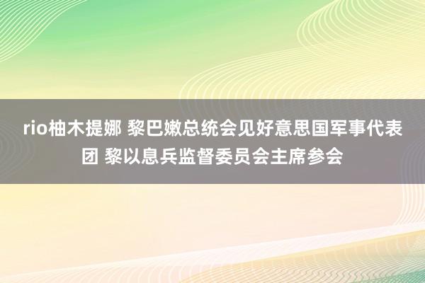 rio柚木提娜 黎巴嫩总统会见好意思国军事代表团 黎以息兵监督委员会主席参会