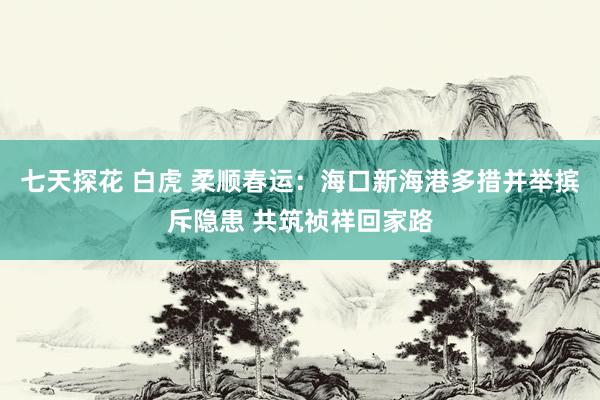 七天探花 白虎 柔顺春运：海口新海港多措并举摈斥隐患 共筑祯祥回家路